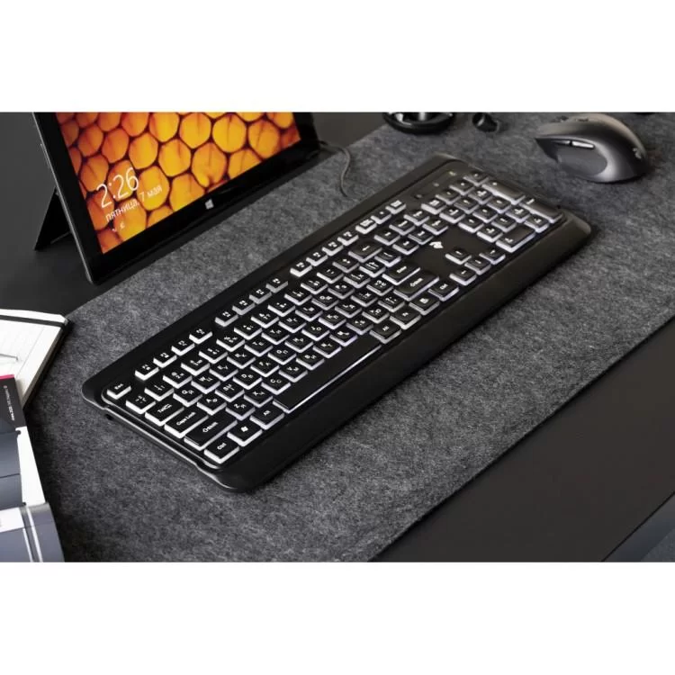 Клавіатура 2E KS120 White backlight USB Black (2E-KS120UB) - фото 10
