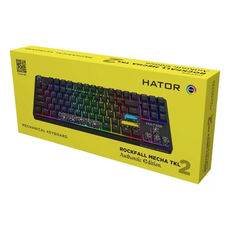 Клавіатура Hator Rockfall 2 Mecha TKL Authentic Edition Aurum Milky Way Silent USB Black (HTK-530) інструкція - картинка 6