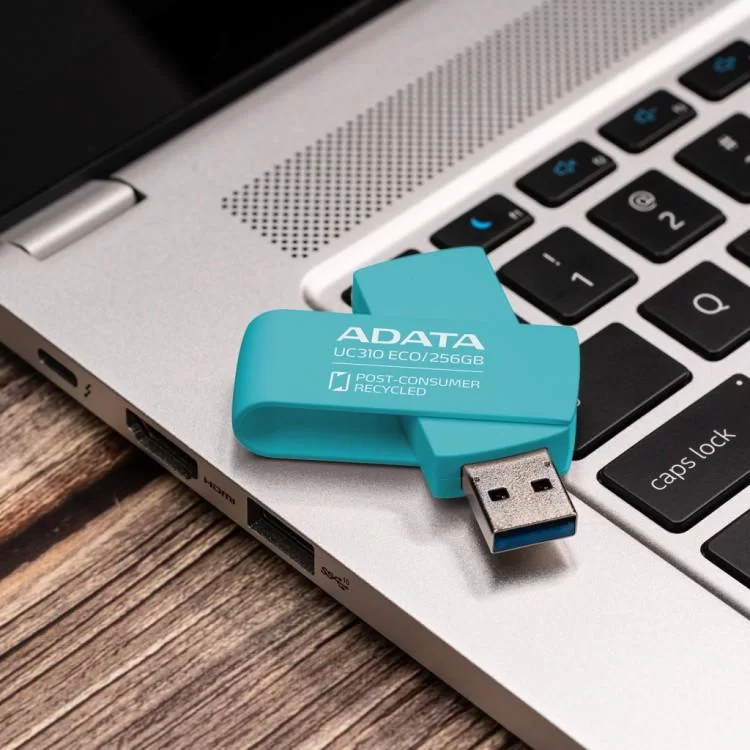 USB флеш накопичувач ADATA 256GB UC310 Eco Green USB 3.2 (UC310E-256G-RGN) - фото 11