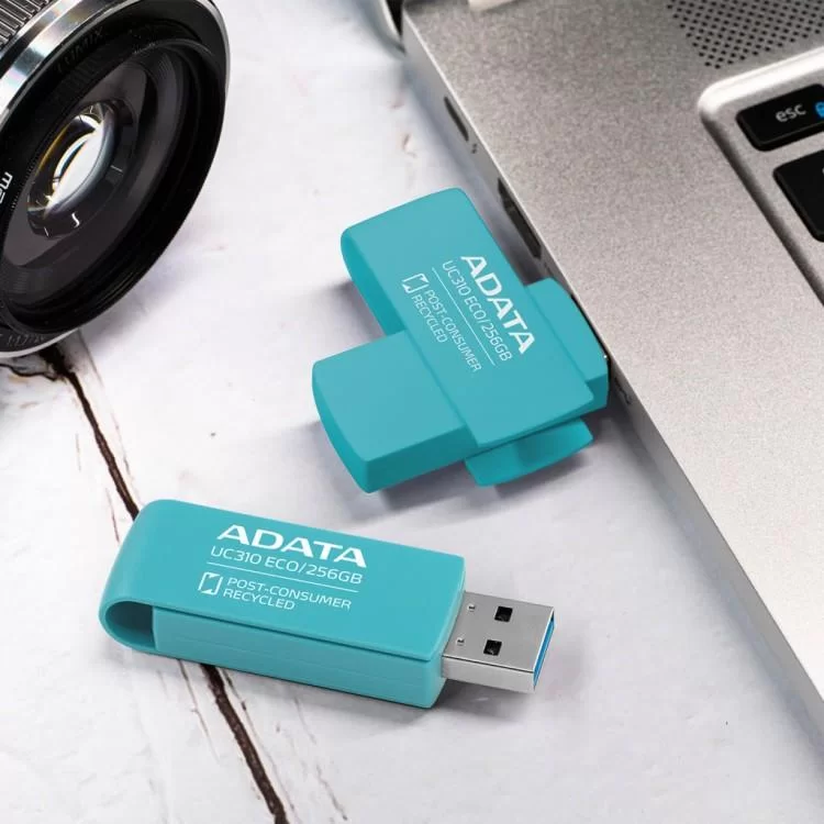 USB флеш накопичувач ADATA 256GB UC310 Eco Green USB 3.2 (UC310E-256G-RGN) - фото 9