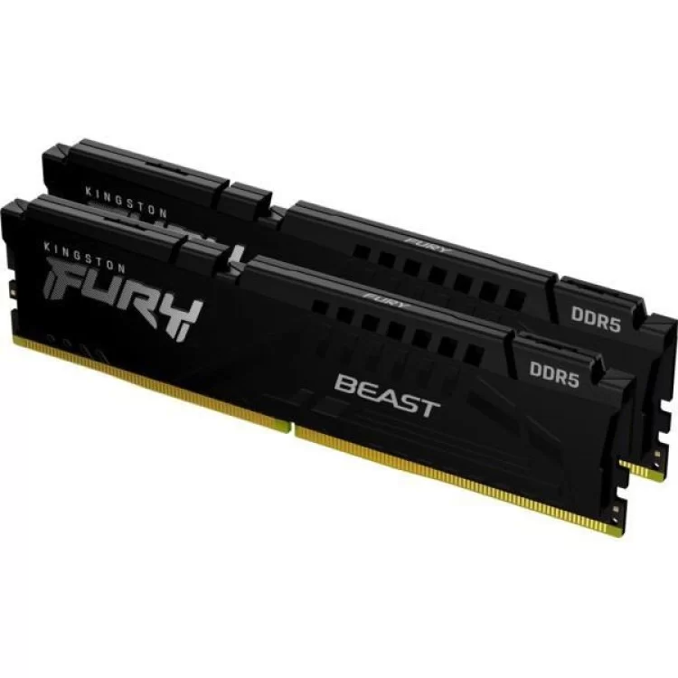 Модуль пам'яті для комп'ютера DDR5 16GB (2x8GB) 6000 MHz Beast Black Kingston Fury (ex.HyperX) (KF560C40BBK2-16)