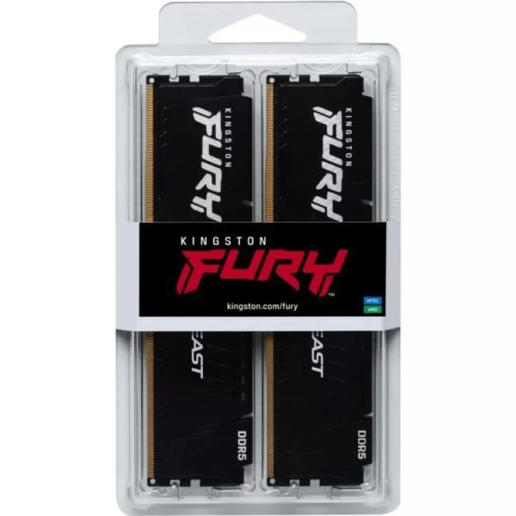 Модуль пам'яті для комп'ютера DDR5 16GB (2x8GB) 6000 MHz Beast Black Kingston Fury (ex.HyperX) (KF560C40BBK2-16) відгуки - зображення 5