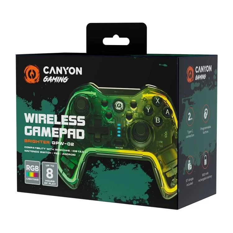 Геймпад Canyon GPW-02 Brighter Wireless RGB 5in1 iOS/Nintendo Crystal (CND-GPW02) отзывы - изображение 5