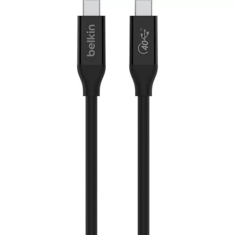 Дата кабель USB4 USB-C to USB-C 0.8m 40Gbps 100W Black Belkin (INZ001BT0.8MBK)