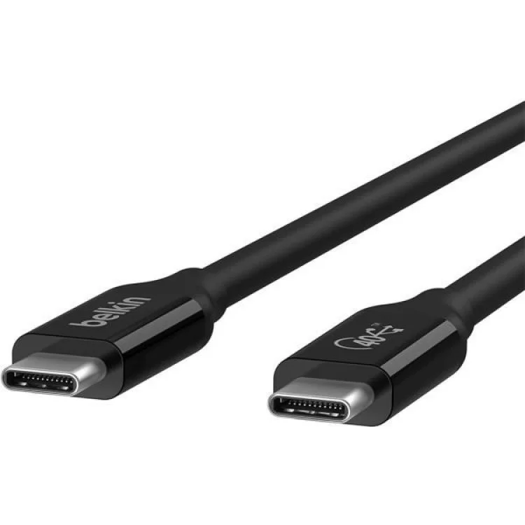 Дата кабель USB4 USB-C to USB-C 0.8m 40Gbps 100W Black Belkin (INZ001BT0.8MBK) отзывы - изображение 5