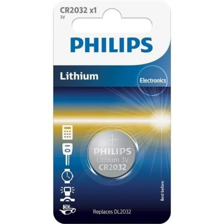 Батарейка Philips CR2032 Lithium * 1 (CR2032/01B)