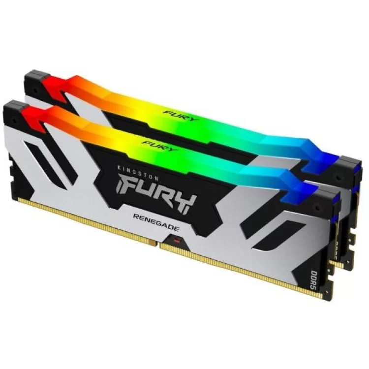 Модуль памяти для компьютера DDR5 32GB (2x16GB) 6400 MHz Renegade Silver RGB Kingston Fury (ex.HyperX) (KF564C32RSAK2-32) цена 11 745грн - фотография 2