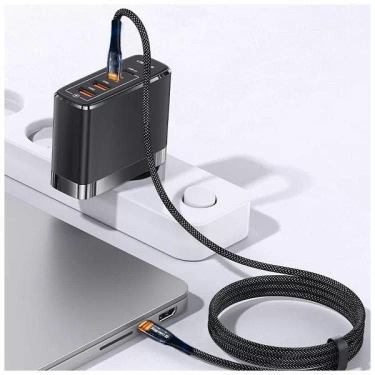 Дата кабель USB-C to USB-C 1.2m 5A 100W transparent head ColorWay (CW-CBPDCC053-BK) відгуки - зображення 5