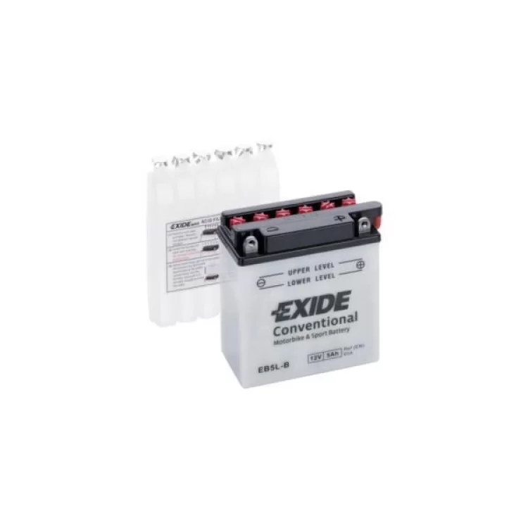 Акумулятор автомобільний EXIDE CONVENTIONAL 5Ah Ев (-/+) (65EN) (EB5L-B) - фотографія 2