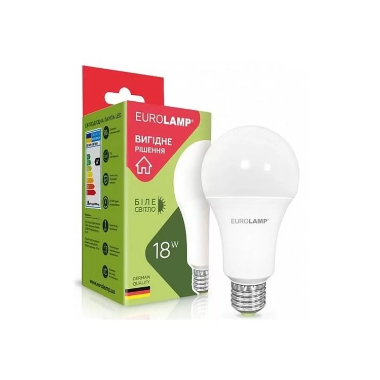 Лампочка Eurolamp А70 18W E27 4000K (LED-A70-18274(A))