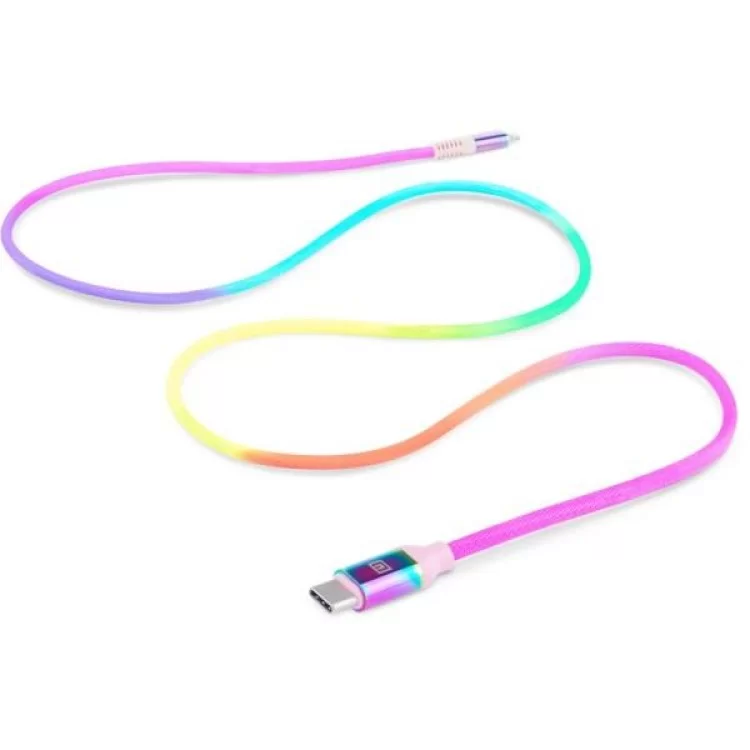 Дата кабель USB-C to Lightning 1.0m MFI Rainbow REAL-EL (EL123500054) ціна 1 091грн - фотографія 2