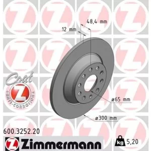 Гальмівний диск ZIMMERMANN 600.3252.20