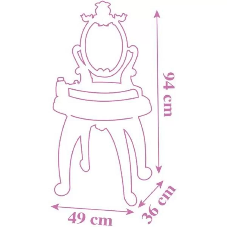 Ігровий набір Smoby Столик із дзеркалом Дісней Принцеси Перукарня 2 в 1 зі стільчиком і аксесуарами (320250) відгуки - зображення 5