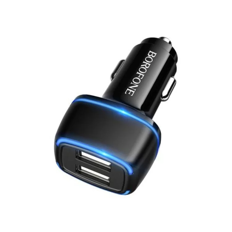 в продажу Зарядний пристрій BOROFONE BZ14 Max dual port (Type-C) USB Black (BZ14CB) - фото 3