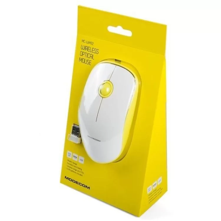 Мишка Modecom MC-WM112 Wireless Yellow-White (M-MC-WM112-290) відгуки - зображення 5