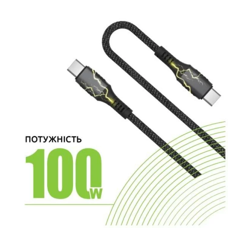 продаємо Дата кабель USB-C to USB-C 2.0m CBGPD100WTT2 100W Intaleo (1283126559570) в Україні - фото 4