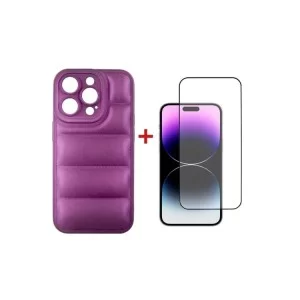 Чехол для мобильного телефона Dengos iPhone 14 Pro Case + Glass (Purple) (DG-KM-80)