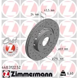 Тормозной диск ZIMMERMANN 440.3122.52