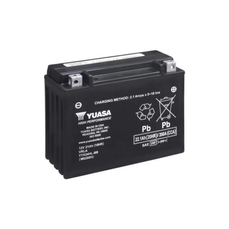 Акумулятор автомобільний Yuasa 12V 22,1Ah High Performance MF VRLA Battery (YTX24HL-BS)