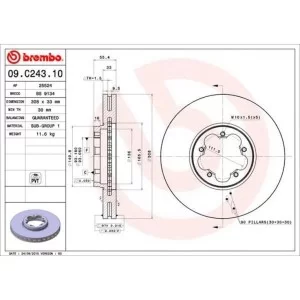 Тормозной диск Brembo 09.C243.10