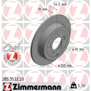 Тормозной диск ZIMMERMANN 285.3532.20