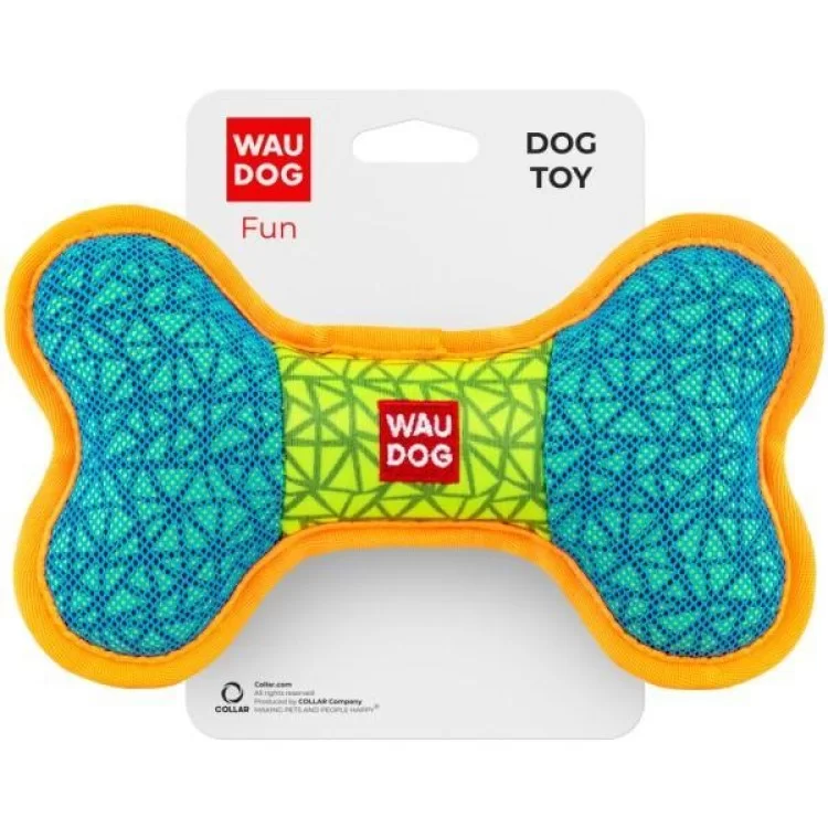 Игрушка для собак WAUDOG Fun Кость 20х12 см голубая (62082)