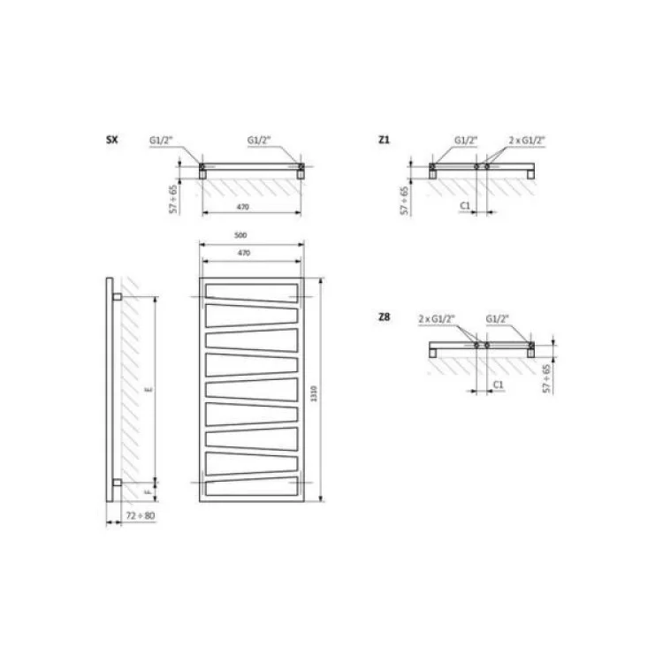 в продаже Полотенцесушитель Terma 1310х500 Zigzag (WGZIG131050KIHESX) - фото 3