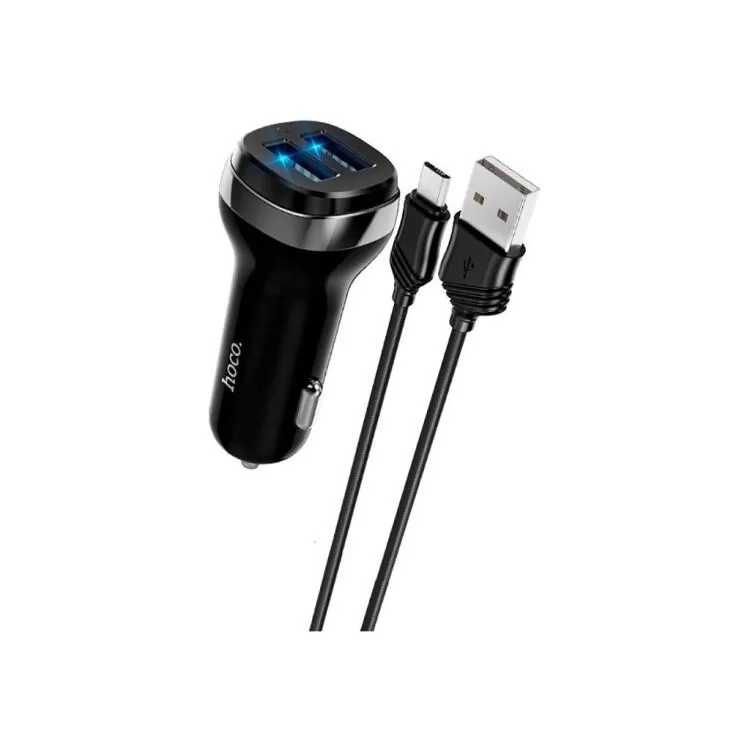 Зарядний пристрій HOCO Z40 charger set (Micro) 2xUSB Black (6931474739698)