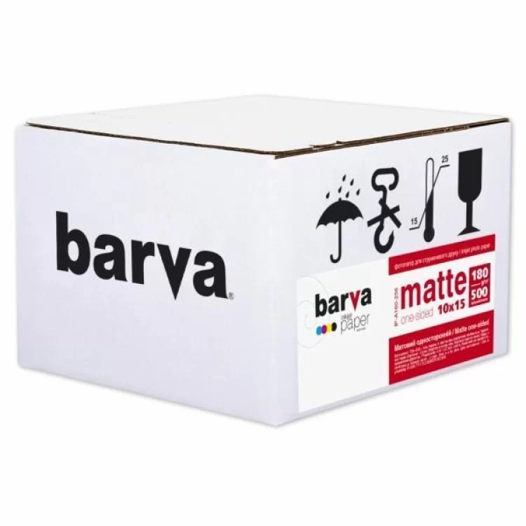 Фотобумага Barva 10x15, 180 g/m2, matt, 500арк (A180-256)