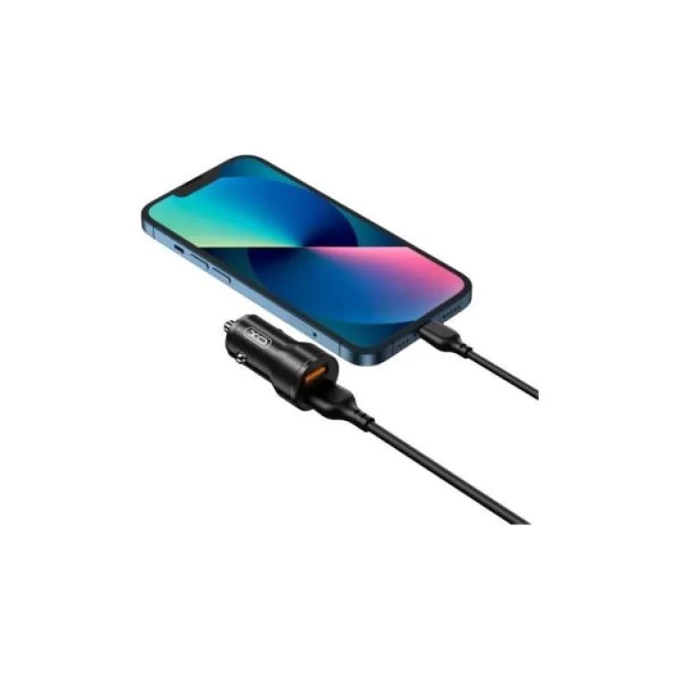 в продаже Зарядное устройство XO CC48 Smart Metal 2USB + cable Lightning (XO-CC48i-BK) - фото 3