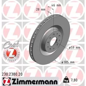 Гальмівний диск ZIMMERMANN 230.2380.20