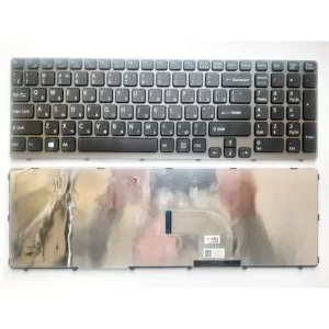 Клавіатура ноутбука Sony SVE15 (E15 Series) черная с серой рамкой UA (A43539)
