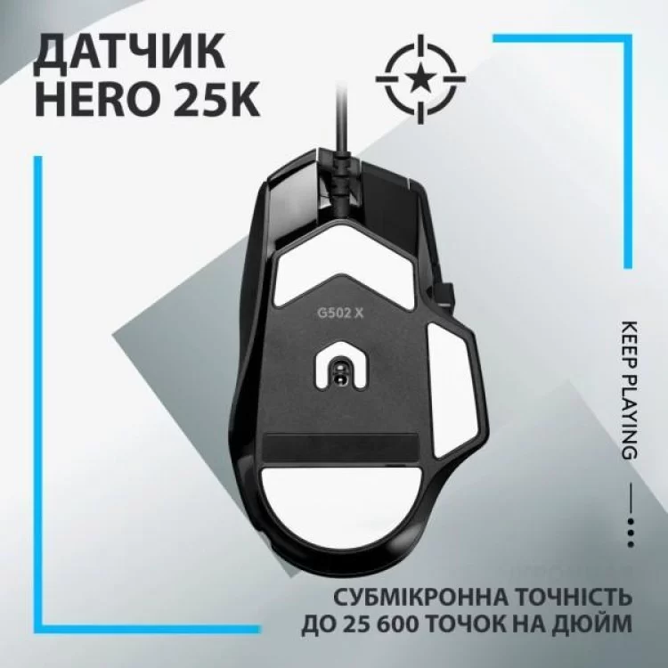 продаємо Мишка Logitech G502 X USB Black (910-006138) в Україні - фото 4