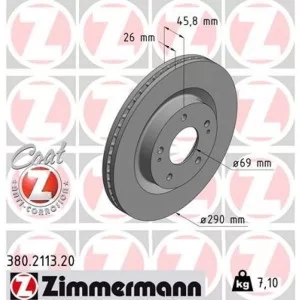 Тормозной диск ZIMMERMANN 380.2113.20