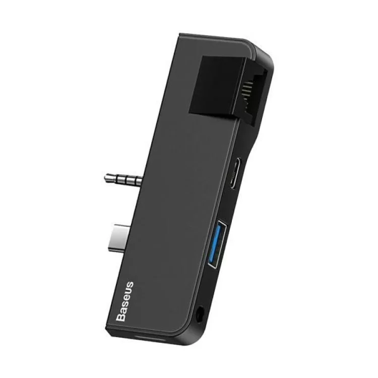 Концентратор Baseus USB3.1 Type-C+3.5mm toUSB 3.0/RJ45/Type-C/3.5mm forSurfaceGo (CAHUB-FG01)