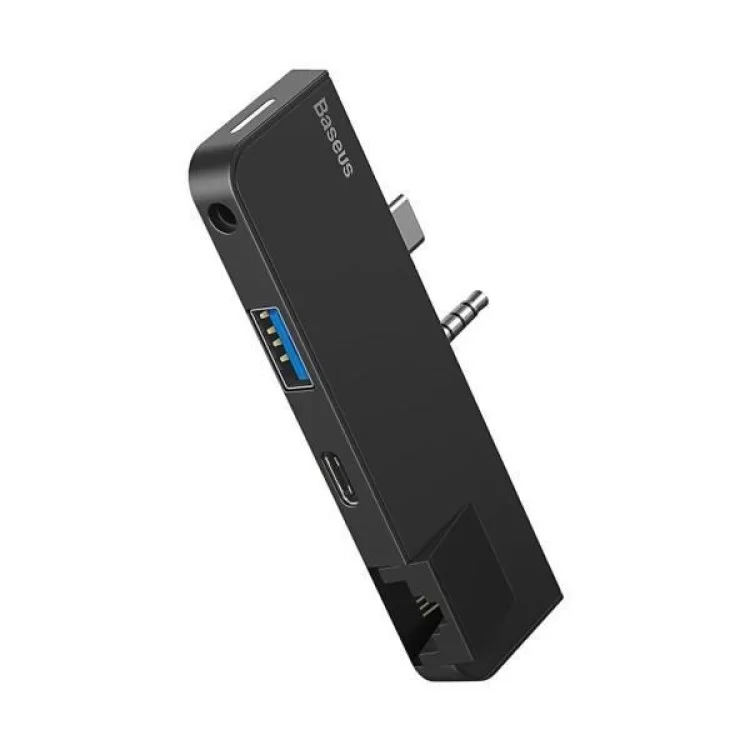 в продажу Концентратор Baseus USB3.1 Type-C+3.5mm toUSB 3.0/RJ45/Type-C/3.5mm forSurfaceGo (CAHUB-FG01) - фото 3