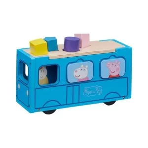 Игровой набор Peppa деревянный сортер - Школьный автобус Пеппи (07222)