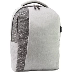Рюкзак школьный Optima 17.5" USB Techno мужской 0.7 кг 16-25 л Серый с выделенными элементами (O97593-03)