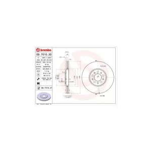 Гальмівний диск Brembo 09.7010.21