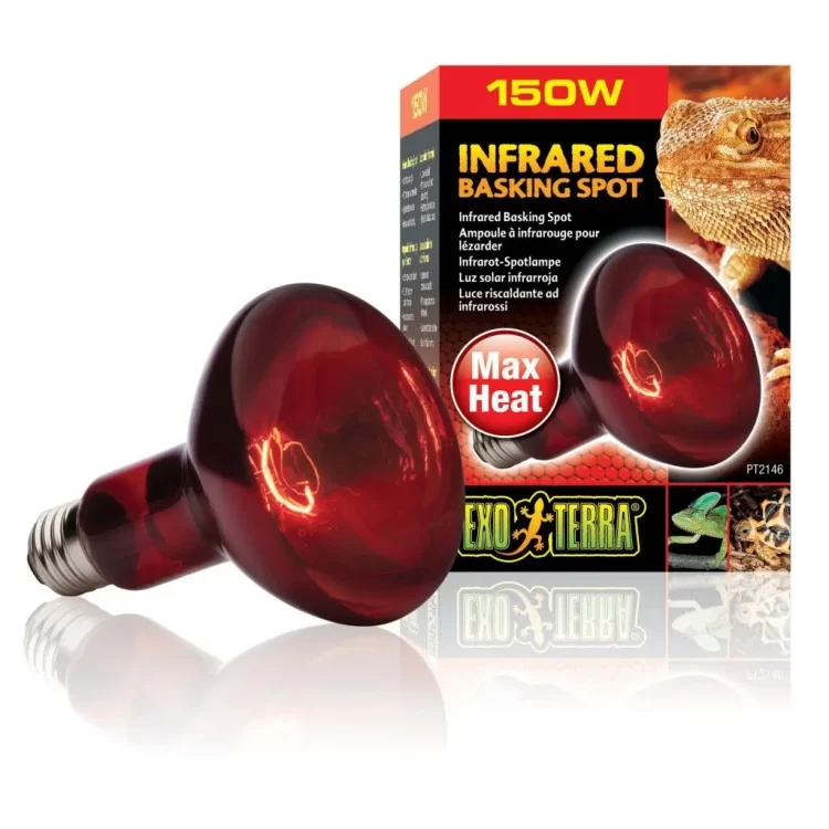 Светильник для террариума ExoTerra Infrared Basking Spot 150 W, E27 (для обогрева) (015561221467)