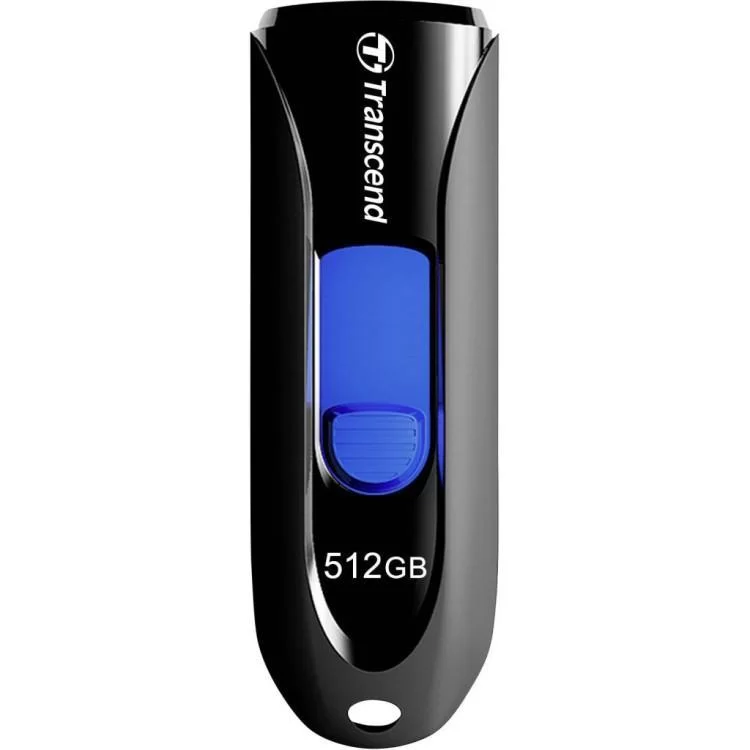 USB флеш накопичувач Transcend 512GB JetFlash 790 Black USB 3.1 (TS512GJF790K) ціна 3 313грн - фотографія 2