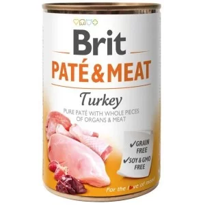 Консервы для собак Brit Pate and Meat со вкусом индейки 400 г (8595602530298)