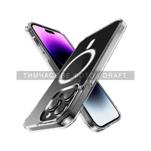 Чехол для мобильного телефона 2E Basic Apple iPhone 15 Plus Transparent MagSafe Cover Clear (2E-IPH-15PRM-OCLS-CL)