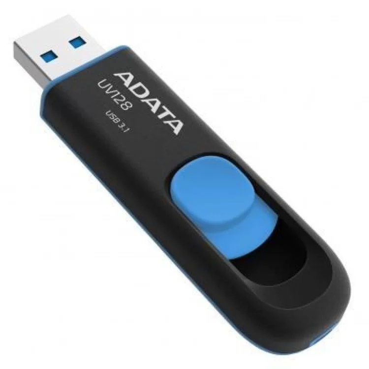 продаємо USB флеш накопичувач ADATA 128GB UV128 Black/Blue USB 3.1 (AUV128-128G-RBE) в Україні - фото 4