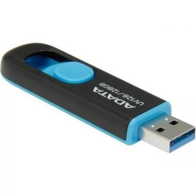 USB флеш накопичувач ADATA 128GB UV128 Black/Blue USB 3.1 (AUV128-128G-RBE) відгуки - зображення 5