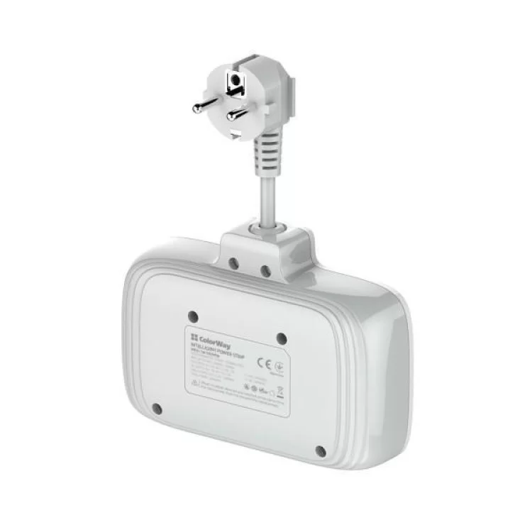 Мережевий фільтр живлення ColorWay CW-CHE24PDW 2 розетки/4USB (CW-CHE24PDW) - фотографія 2