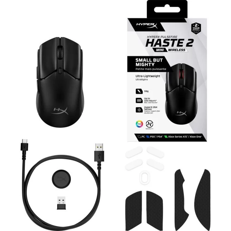 Мышка HyperX Pulsefire Haste 2 Mini Wireless Black (7D388AA) характеристики - фотография 7