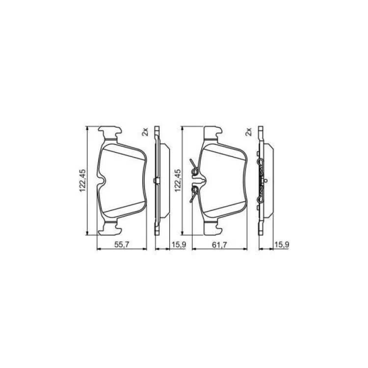 Тормозные колодки Bosch 0986495394