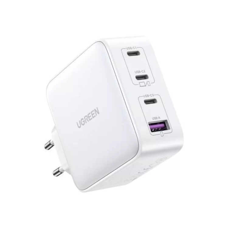 Зарядний пристрій Ugreen Nexode USB-A+3*USB-C 100W GaN Te ch Fast White (CD226/15337) ціна 1 866грн - фотографія 2