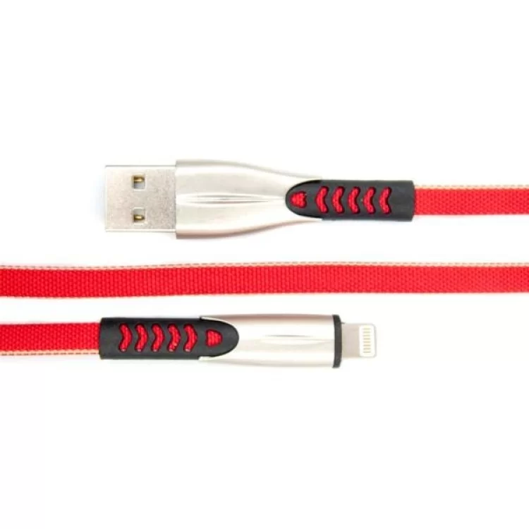 Дата кабель USB 2.0 AM to Lightning 0.25m red Dengos (PLS-L-SHRT-PLSK-RED) ціна 267грн - фотографія 2